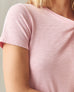 Women's Premium Slub Crew Tee - Silver Pink